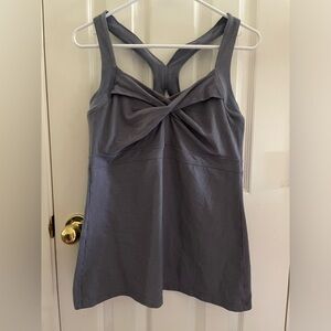 Athleta women’s tank racer back with support size large grey